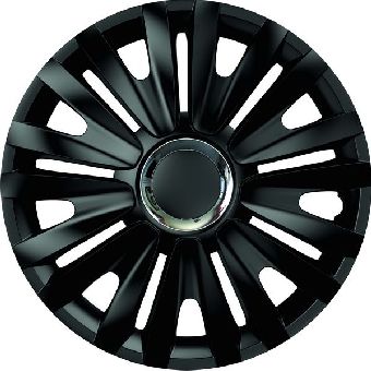 SET CAPACE ROTI 16` NEGRE CU INEL CROMAT ROYAL